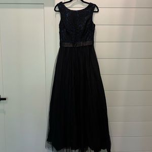 REDUCED! Aidan Mattox Blue and black gown